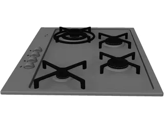 Whirlpool Stove 3D Model preview