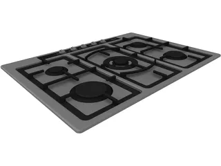 Siemens Gas Stove 3D Model preview