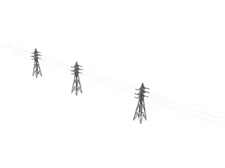CHP Powerline 3pcs 3D Model preview