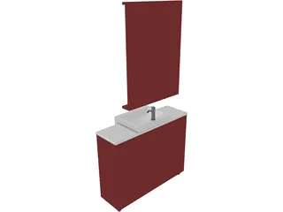 Bathroom Vanity 3D Model preview