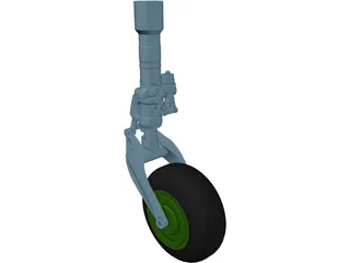 Mig-21 Front Gear 3D Model preview