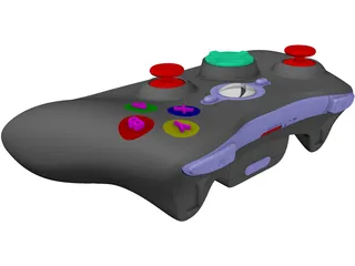 Xbox 360 Gamepad 3D Model preview