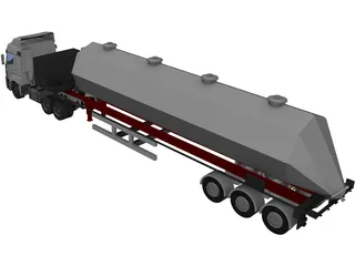 Mercedes-Benz Axor Silos 3D Model preview