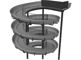 Water Slide 3D Model preview