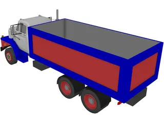 Dodge 900 6x4 Dumper Truck 3D Model preview