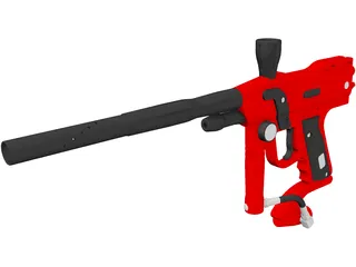 Paintball Gun 3D Model preview