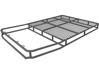SUV Top Rack Basket Style 3D Model preview
