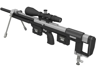DSR-1 Sniper Rifle 3D Model preview