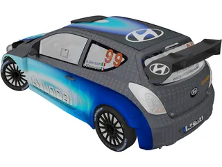 Hyundai i20 WRC (2013) 3D Model preview