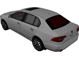 Skoda Superb (2013) 3D Model preview