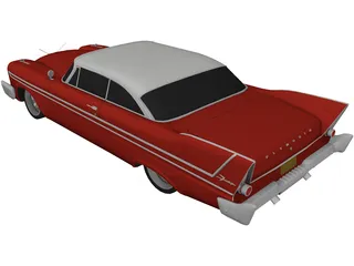 Plymouth Fury Supercharged (1958) 3D Model preview