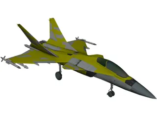 AF-36 Front Line Fighter 3D Model preview