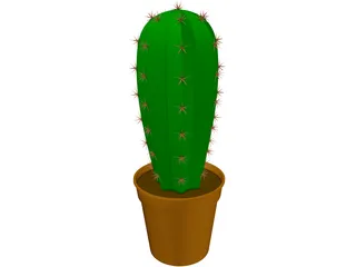 Cactus in Container 3D Model preview