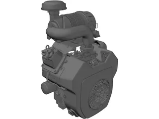 Kohler V Twin Engine 25hp 3D Model preview