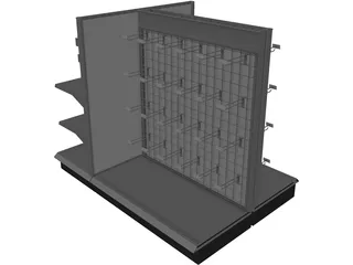 Best Buy Gondola Shelving 3D Model preview