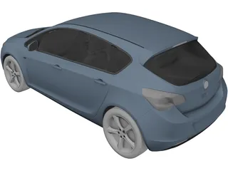 Opel Astra (2011) 3D Model preview