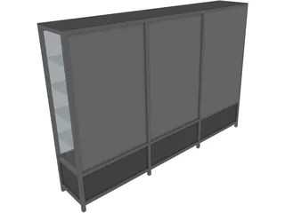Glass Cabinet 3D Model preview