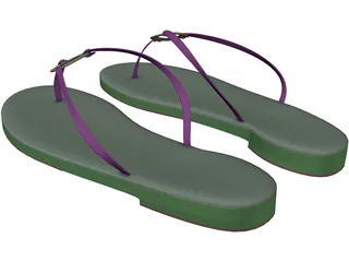 Ring Sandals 3D Model preview