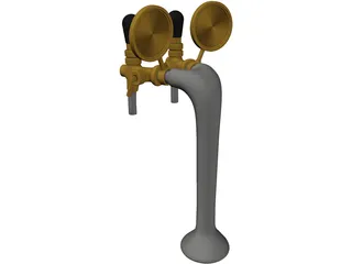 Bar Beer Tap 3D Model preview