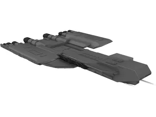 Stargate Daedalus Ship 3D Model preview