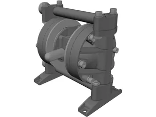 Polypropylene Diaphragm Pump 3D Model preview