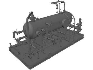 Test Separotor Skid 3D Model preview