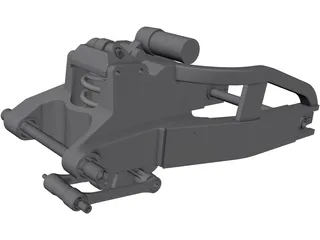 Honda CBR600RR Swingarm 3D Model preview