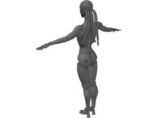 Robot Woman 3D Model preview