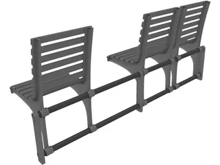 Bench 3D Model preview