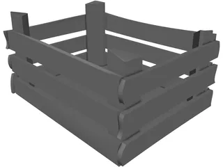 Wood Box 3D Model preview