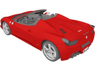 Ferrari 458 Spider 3D Model preview