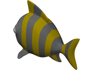Fish Cartoon 3D Model preview