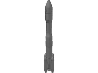 H2B Rocket 3D Model preview