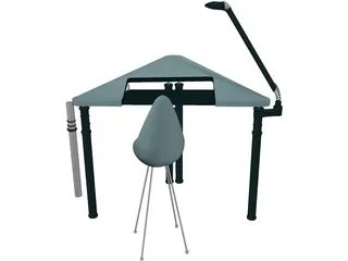 Seminar Table 3D Model preview