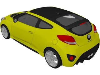 Hyundai Veloster Turbo (2013) 3D Model preview