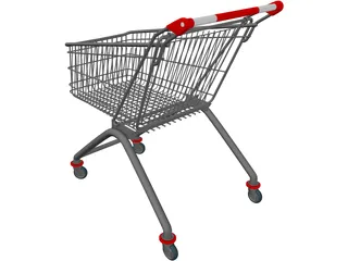 Shopping Cart 3D Model preview