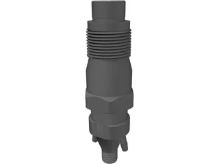 Bosch Basic Diesel Fuel Injector 3D Model preview