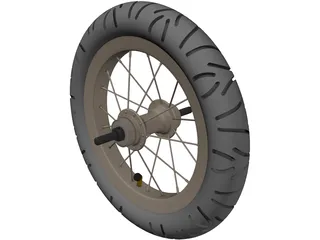 Wheel 12 inch 3D Model preview