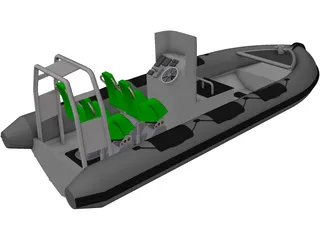 RHIB 3D Model preview