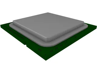 Microprocessor Intel 3D Model preview