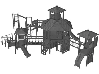 Children Playground 3D Model preview