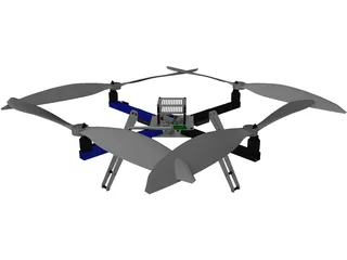 Arducopter Quadcopter 3D Model preview
