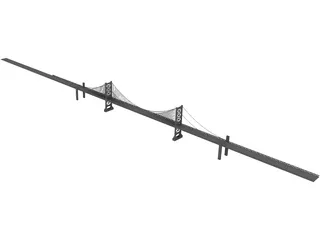 Benjamin Franklin Bridge 3D Model preview