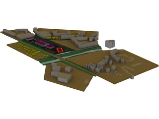 School Building 3D Model preview