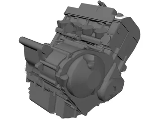 Honda CBR600RR Engine 3D Model preview