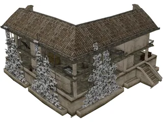 Abandoned House 3D Model preview