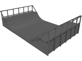 Skateboard Miniramp 3D Model preview