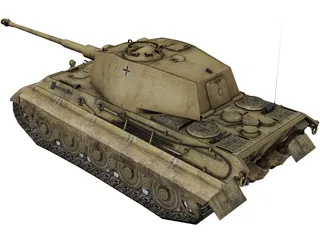 Tiger Tank 3D Model preview