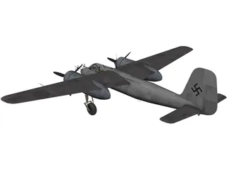 Focke-Wulf TA154 Night Fighter 3D Model preview