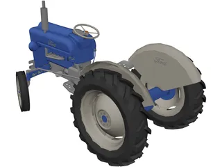 Ford Tractor 3D Model preview